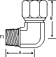 90 DEGREE 1/4" M-NPT X 1/2" F-NPSM