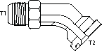45 DEGREE -16 M-JIC X 3/4" CD 62 FLNG -