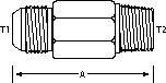 EXTRA LONG -6 M-JIC X 1/4" M-NPT