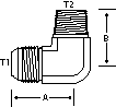 90 DEGREE -5 M-JIC X 1/2" M-NPT