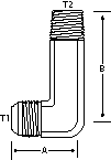 X-LONG 90 DEGREE -16 M-JIC X 1" M-NPT