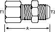 3/8" F-NPT X -8 M-JIC BULKHEAD