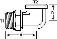 90 DEGREE -4 M-ORB X 3/8" F-NPT