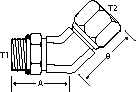 45 DEGREE -12 MORB X 3/8 FNPSM ADAPTER