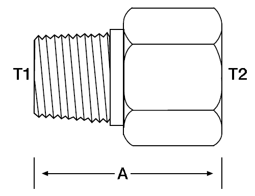 1/8" M-NPT X 1/8" F-BSPP FIXED