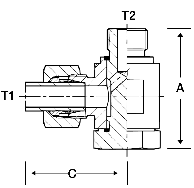 BANJO-12MM TUBE/16MM MALE MET.(PARA.)