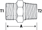 3/4" M-BSPP X 3/4" M-BSPT