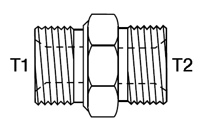 1/2" M-BSPP X 24MM MALE METRIC PORT