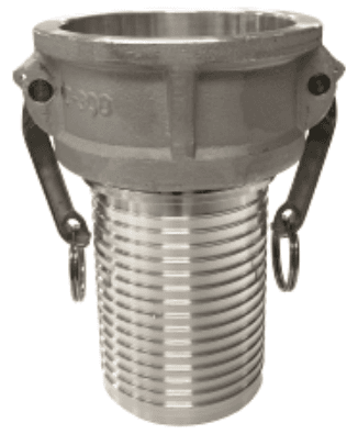 4" Brass Part C Female Camlock x Hose