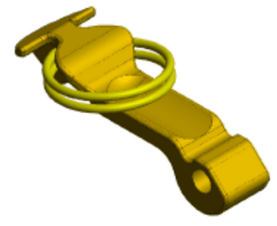 Brass 6" Ring-Lok Handle,Ring,Pin