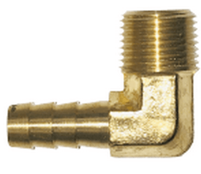 1/4" Brass Barb x 1/8" Male NPT - 90
