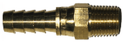 3/8" Brass Barb x 1/4" Male NPT swivel