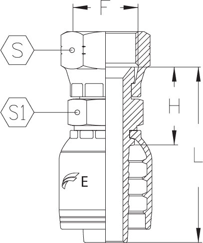 3/4" INSERT X (33MM X 1.5) FEM. KOMATSU