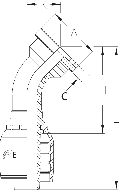 1-1/4" INSERT X 45 DEGREE 1-1/2"FLG