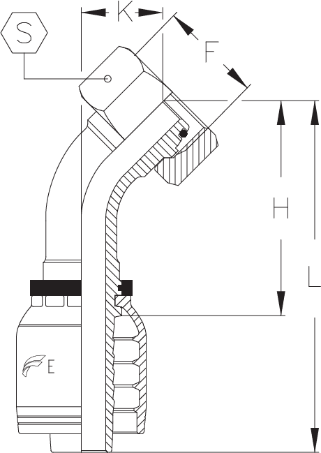 1-1/2" INSERT X 45 DEGREE FEM DKOL M52