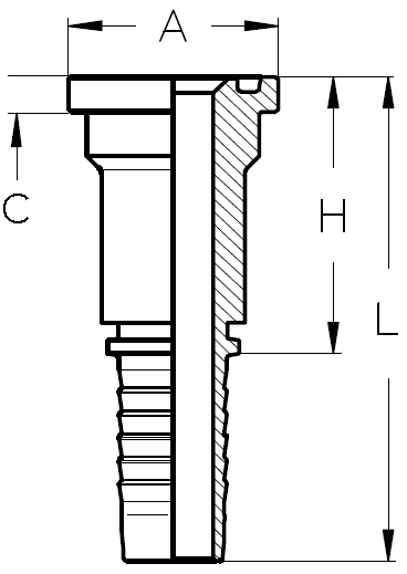 2-1/2" R4 BARB X 3" CODE 61