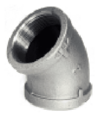 1-1/2" Black Iron Female Elbow - 45 Deg