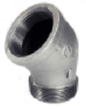 3/8" Black Iron Street Elbow - 45 Deg