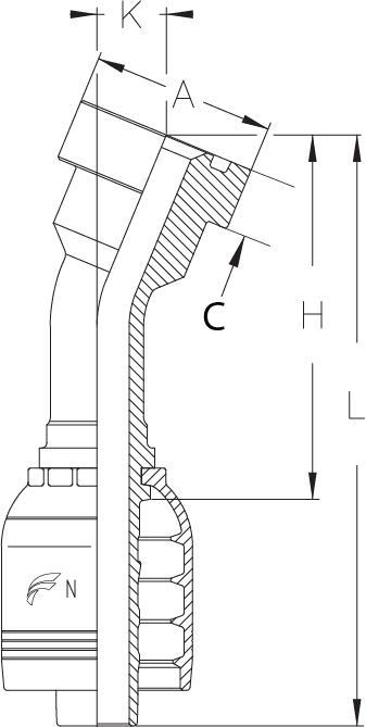 2" INSERT X 22 DEGREE 2" CAT FLANGE