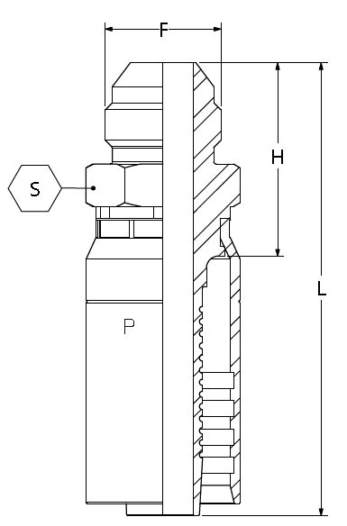 3/4" INSERT X -12 MALE JIC
