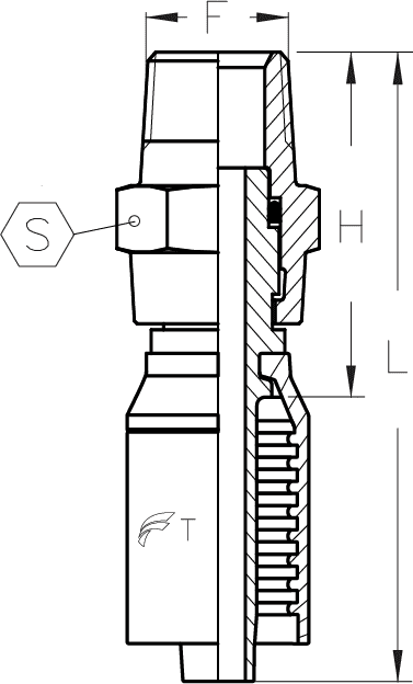 3/8" INSERT X -08 MALE NPT SWIVEL