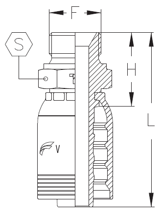  3/4" INSERT X 3/4" MALE BSPP