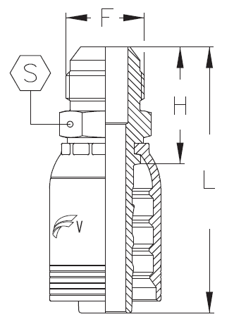 3/4" INSERT X -14 MALE JIC