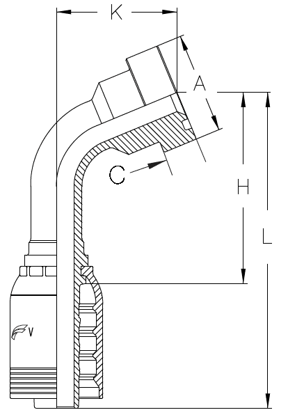 3/4" INSERT X 67 DEGREE 1" CAT FLANGE