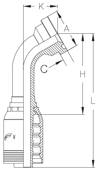3/4" INSERT X 60 DEGREE 1" FLG CODE 62