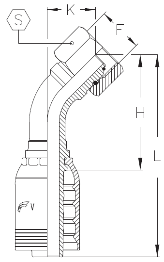1" INSERT X 1" FBSP - 45 DEG