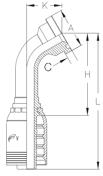 1" INSERT X 60 DEGREE 1-1/4" FLG CODE