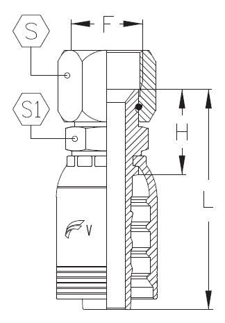 1" HOSE X (36MM X 1.5) FEMALE KOMATSU
