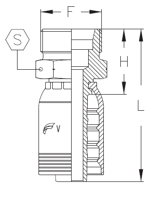 1" INSERT X 45mm KOBELCO MALE