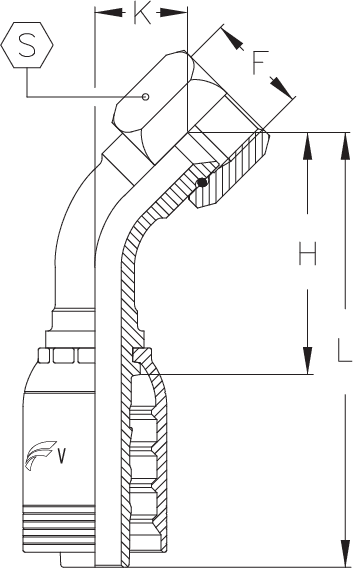 1-1/4" INSERT X -24 FJIC 45 DEGREE