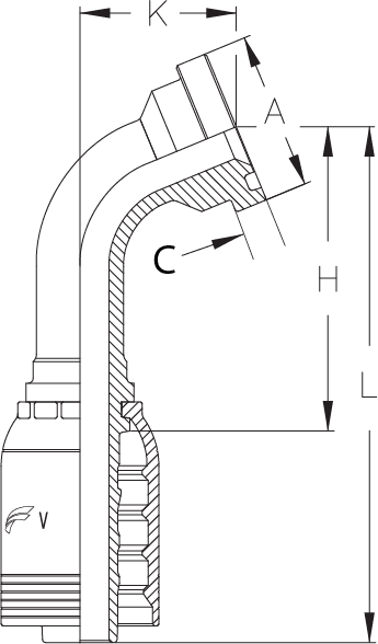 1-1/2" INSERT X 67 DEGREE 1-1/2" FLG
