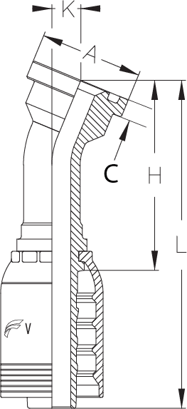 1-1/2" INSERT X 22 DEGREE 2" FLG CODE