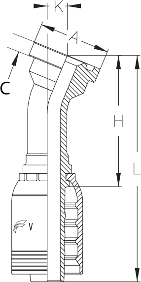 1-1/2" INSERT X 22 DEGREE 2" FLG CODE