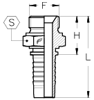 3/8" BSPP MALE X 5/16" HOSE IN SERT