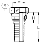 5/8" INSERT X 5/8" FBSPP FLAT FACE