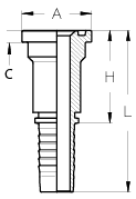 1-1/4" INSERT X 1-1/4" FLG CODE 61