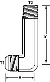 XX-LONG 90 DEGREE -4 M-JIC X 1/4" M-NPT