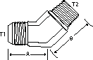 45 DEGREE -14 M-JIC X 3/4" M-NPT