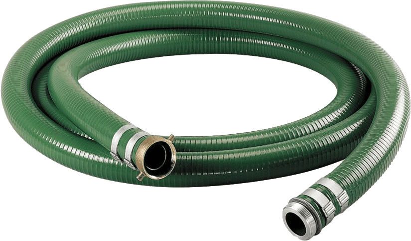 3"x20' Green PVC Suction CPLD MxF WS