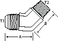 90 DEGREE -4 M-JIC X 1/4" M-BSPT