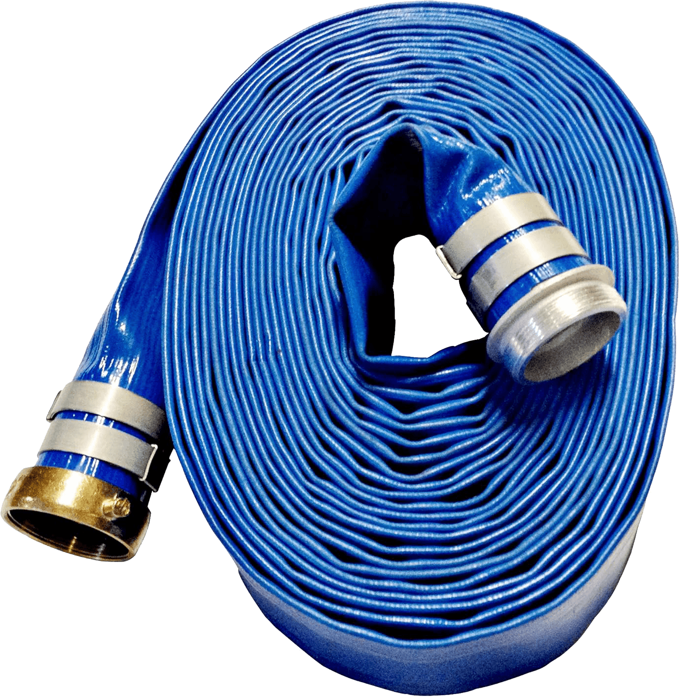 2" x 50' BLUE PVC DISC CPLD MxF WS