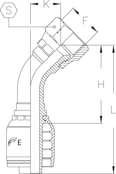 5/16" INSERT X -6 FJIC 45 DEGREE