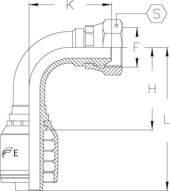 3/4" INSERT X 1" FBSP - 90 DEG