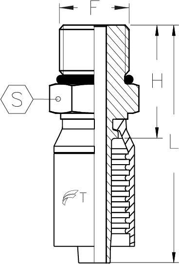 3/8" INSERTX -6 MALE ORB
