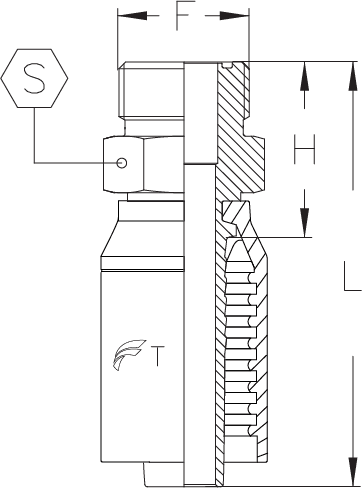 1/2" INSERT X -8 MALE ORFS