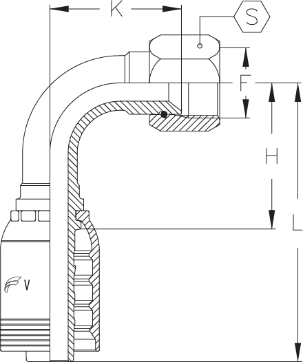 1-1/4" INSERT X -24 FJIC 90 DEG MED.